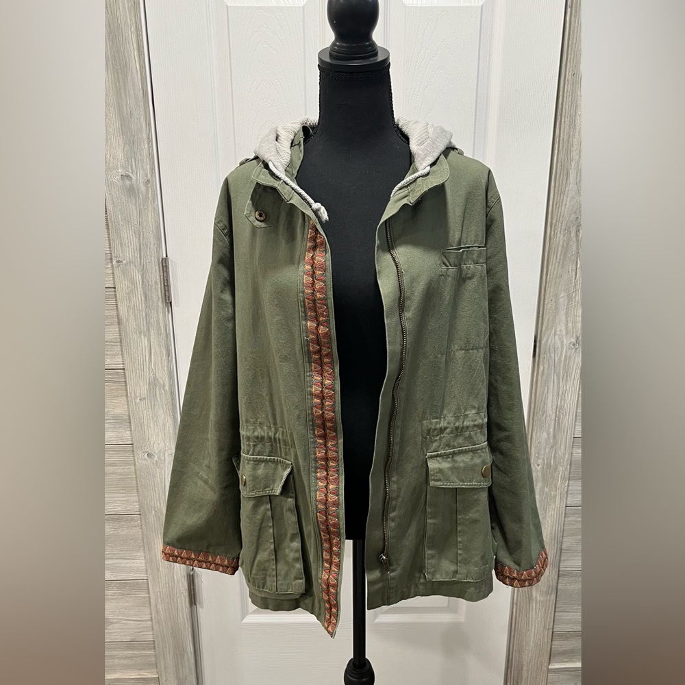 Miss Me Green Cargo Jacket